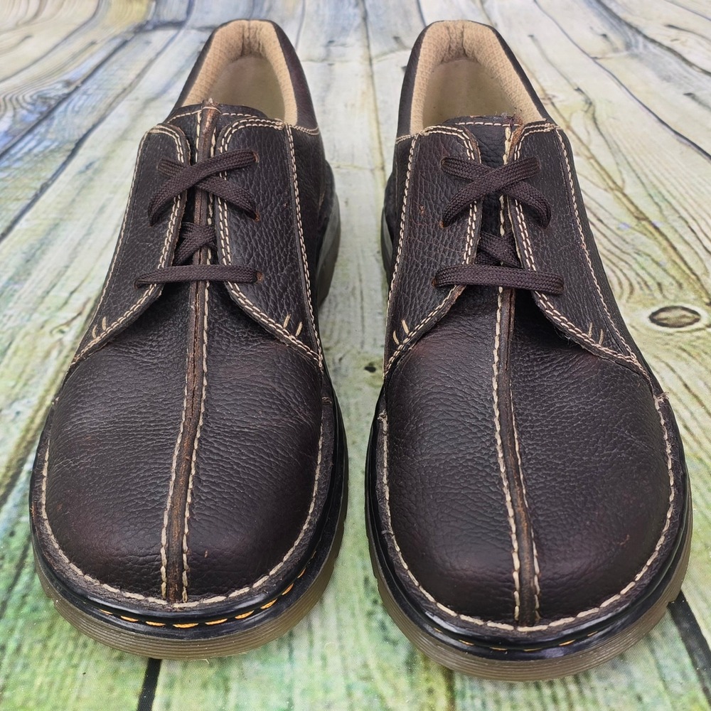 Dr. Martens Zak 3 Eye Butt Seam Oxfords Mens 11 Brown Leather Casual Shoes 11232 - Picture 6 of 9